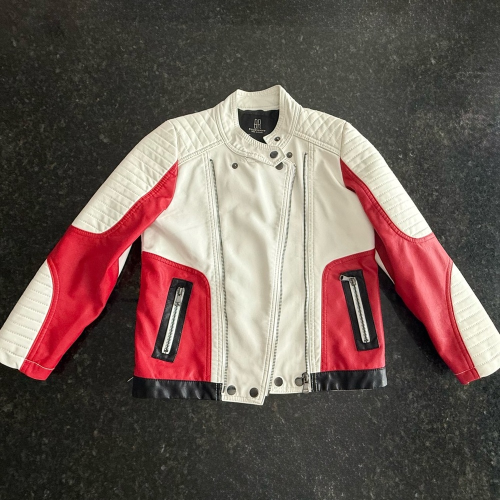 Kids Faux Leather Motorcycle Jacket - Picture 4 of 7